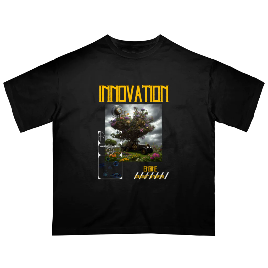 UNCHAINの天才が着ていそうなTシャツ Oversized T-Shirt