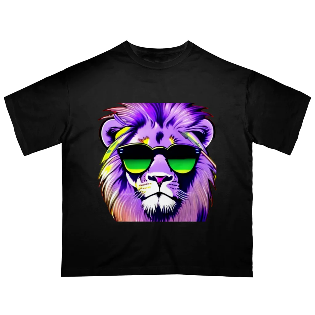 sunglasses to animals のサングラスライオン オーバーサイズTシャツ