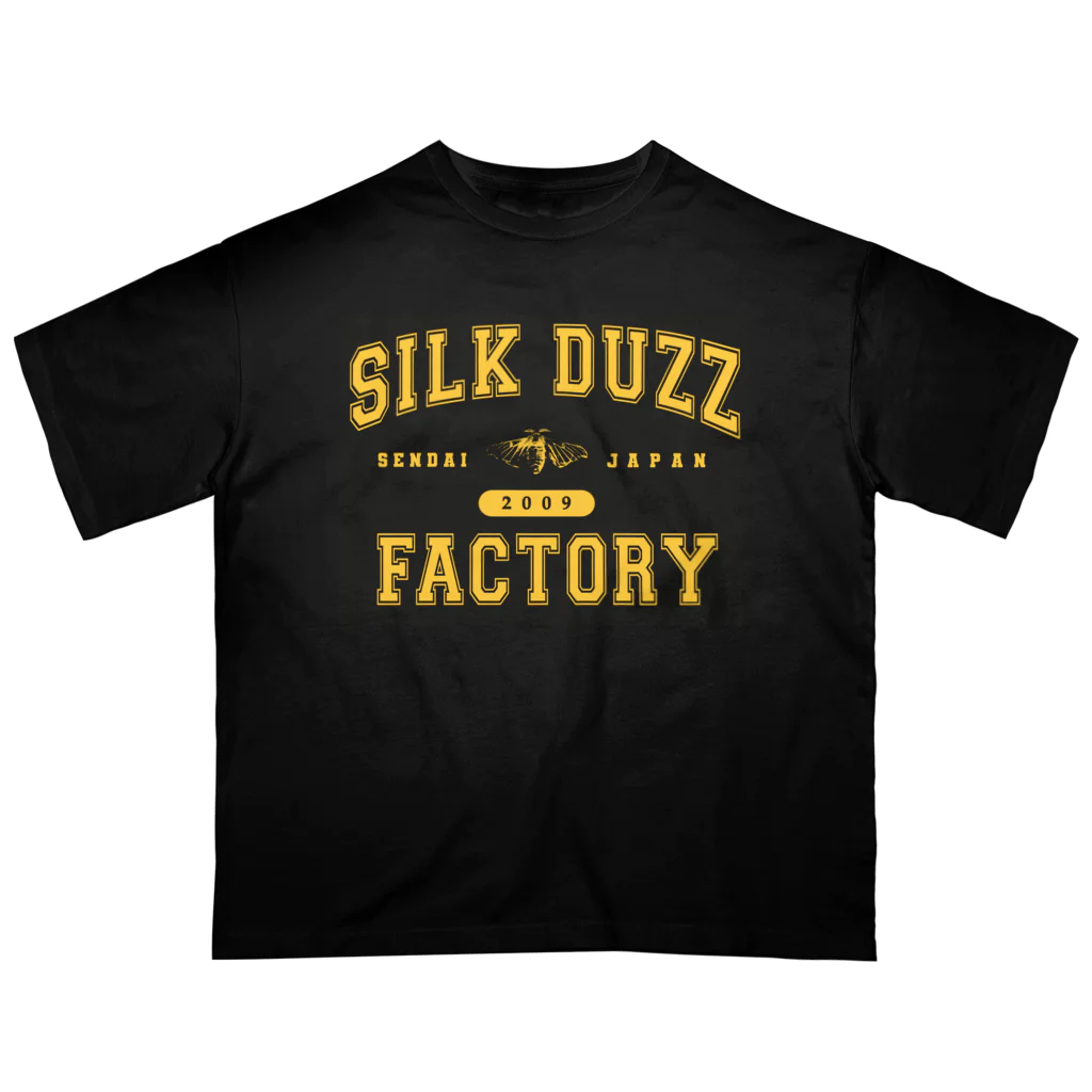 silk duzz factory APPARELのsilk duzz factory【college】イエロー オーバーサイズTシャツ