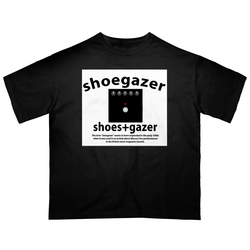 プリーズ・プリント・Tシャツの【シューゲイザーイラスト】『SHOEGAZER+エフェクター』 Oversized T-Shirt