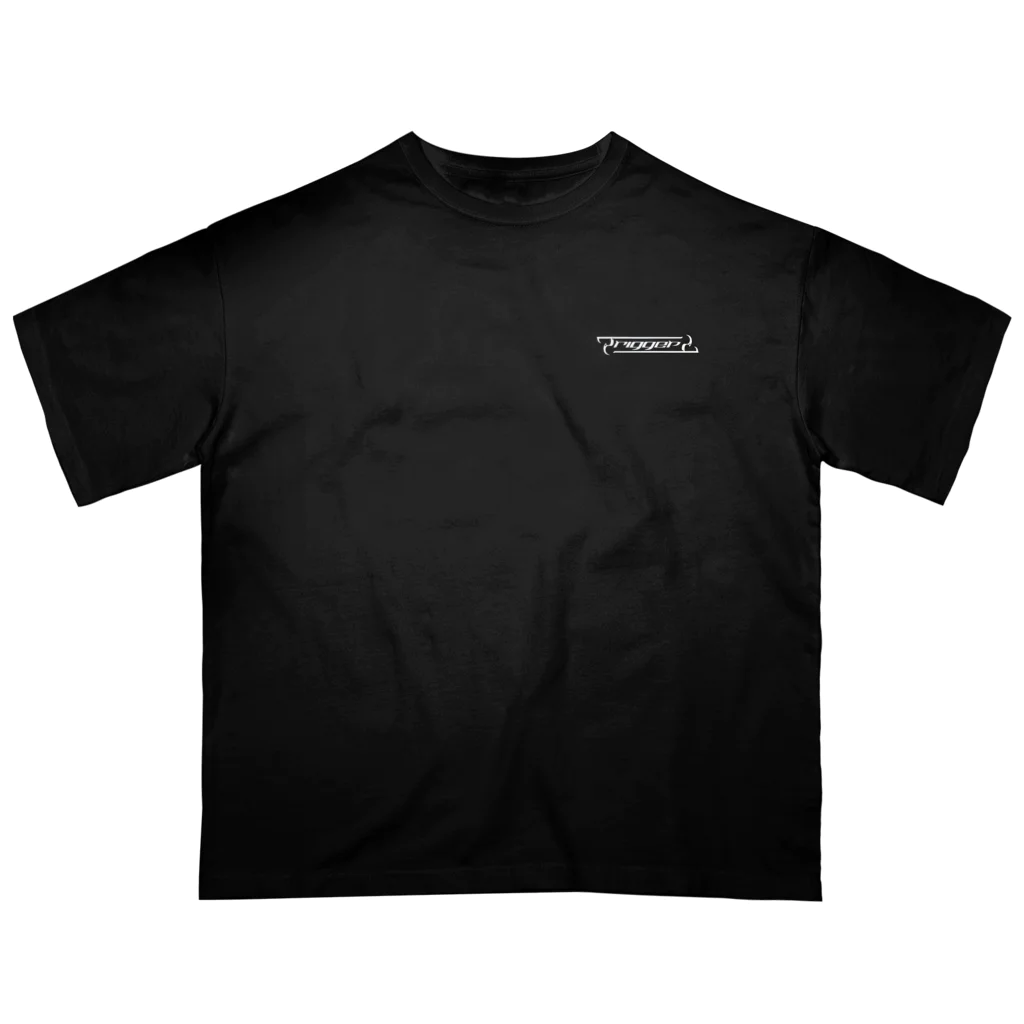 trigger.0312のOver size T-shirt. -pistol rogo print -【trigger.】 オーバーサイズTシャツ
