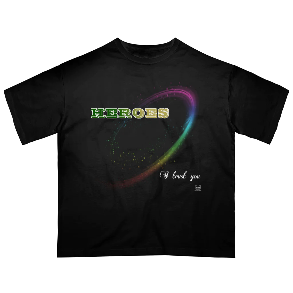 Màau Music.貓音樂 マウミュージックネコショップの貓羽ちゃんT HEROES ② 選べる3色 オーバーサイズTシャツ