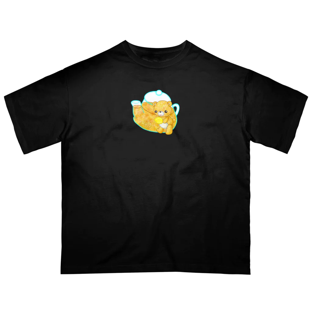 satoayaのアニマルカフェのドリンクマ　レモンティー オーバーサイズTシャツ