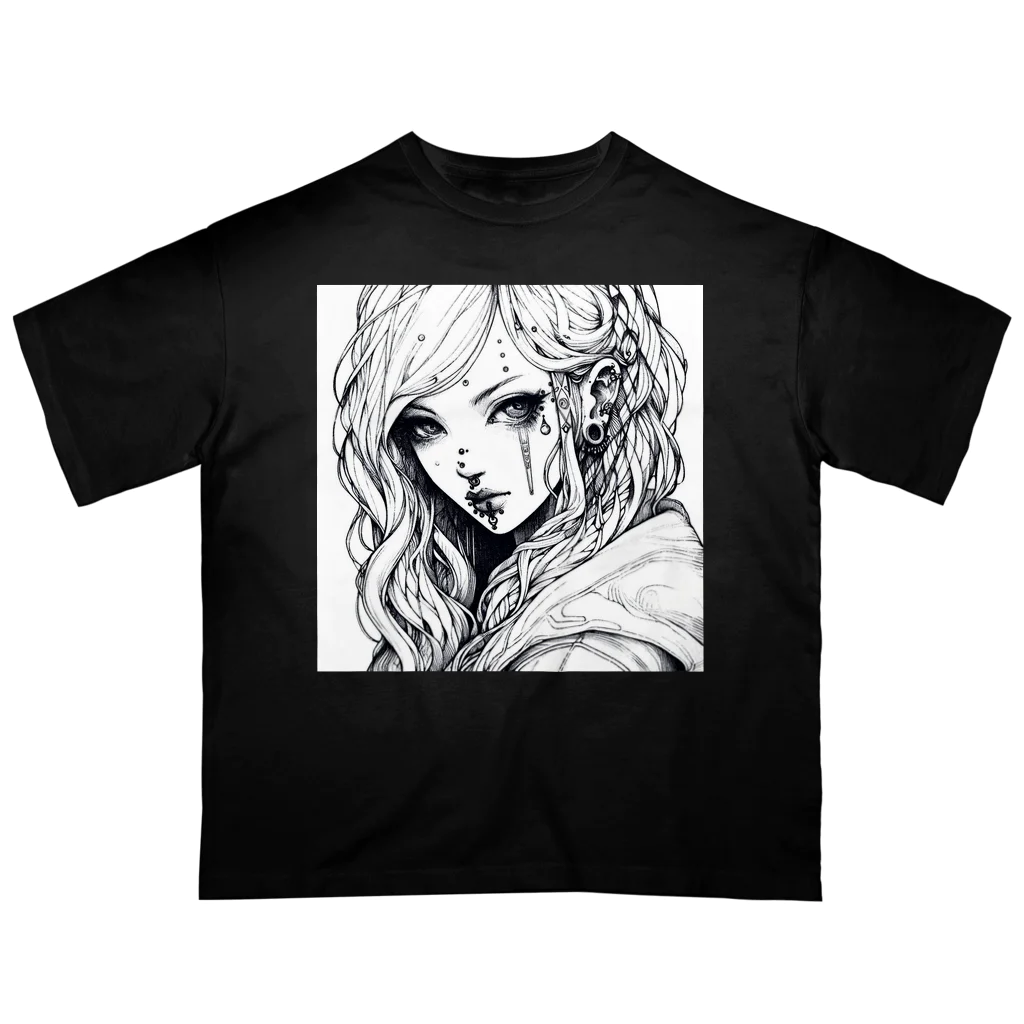 zaisuのピアス女子 オーバーサイズTシャツ