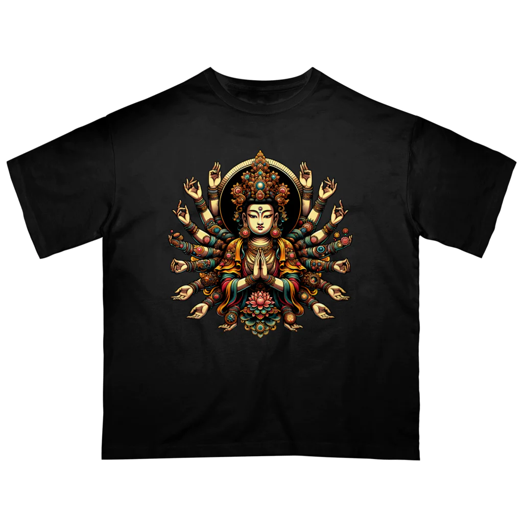 Team BlackPadsの千手の視線 - Thousand Arms Kannon Tee オーバーサイズTシャツ