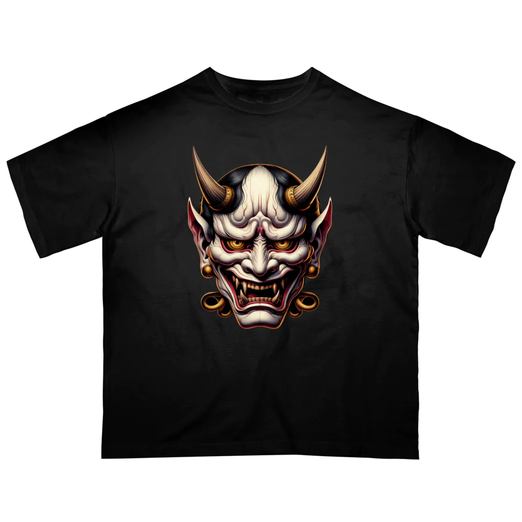 Team BlackPadsの般若面影 - Hannya Visage Tee オーバーサイズTシャツ