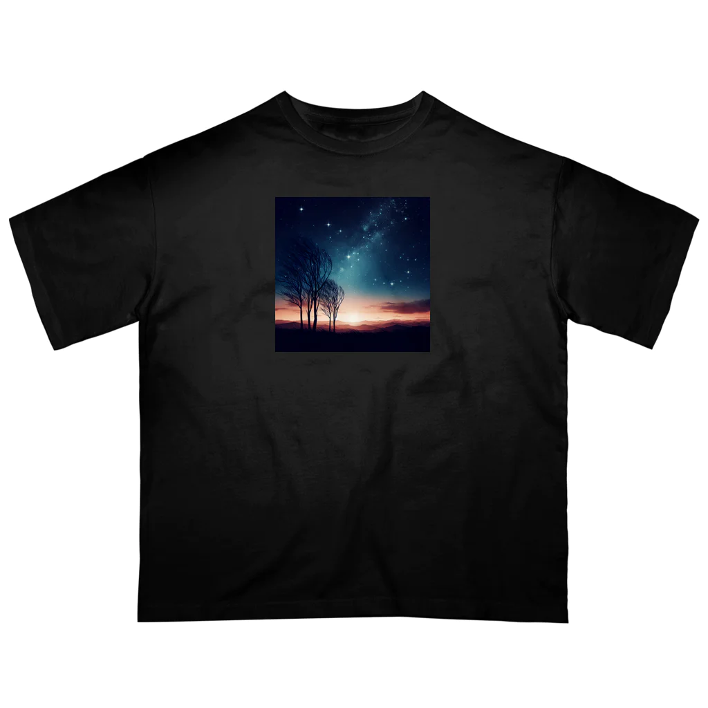 終わらない夢🌈の幻想的な夜空🌌 オーバーサイズTシャツ