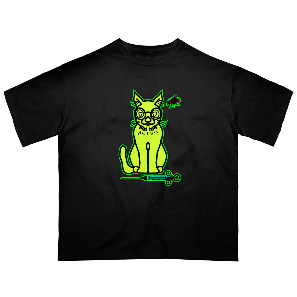 JINPIN (仁品)の待ちきれない猫 Oversized T-Shirt