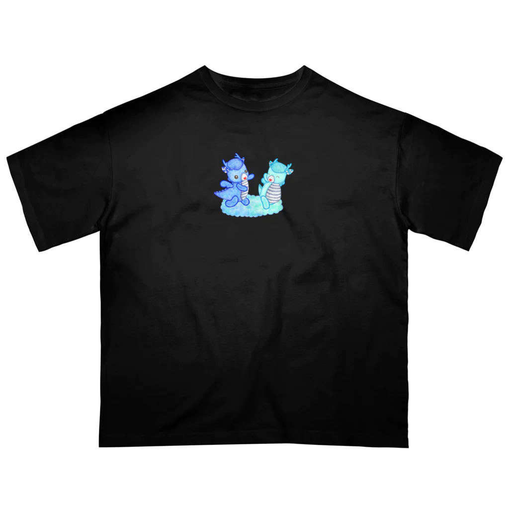 satoayaのアニマルカフェのキャンディードラゴン　青 Oversized T-Shirt