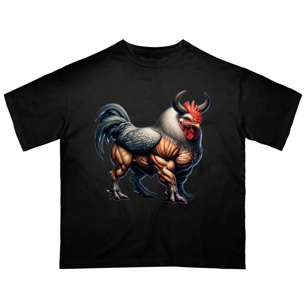 animal×animalのchicken×bull=? オーバーサイズTシャツ