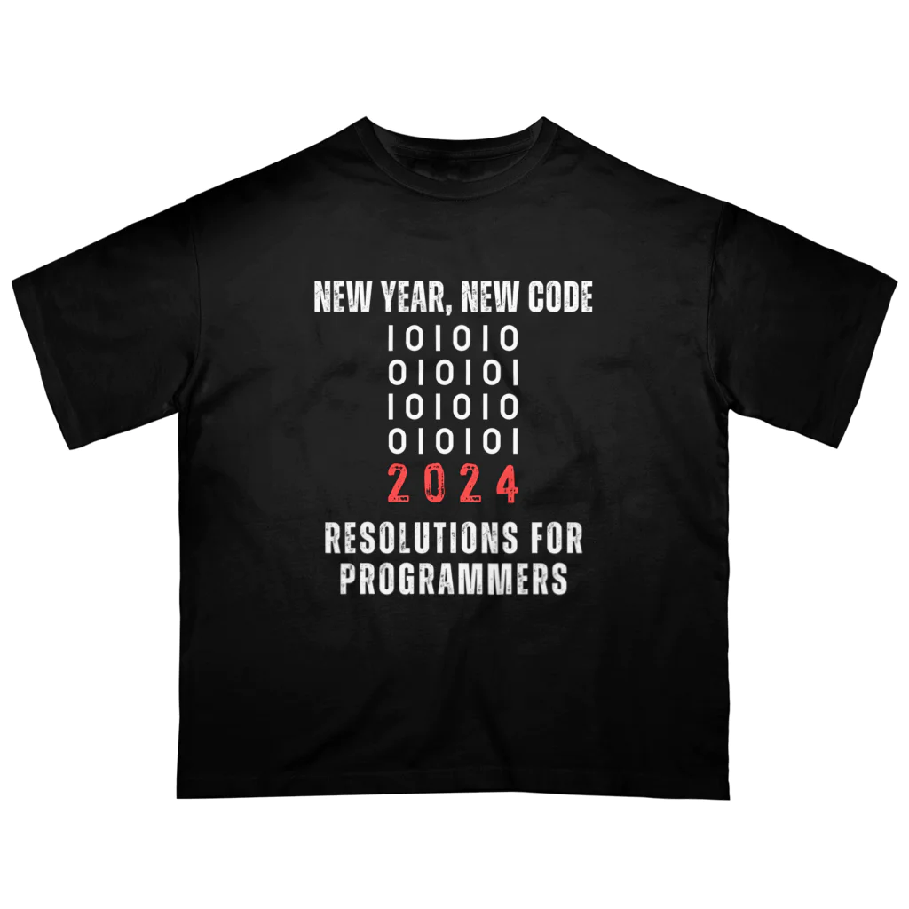 奏桃服店のNew Year, New Code: 2024 Resolutions for Programmers オーバーサイズTシャツ