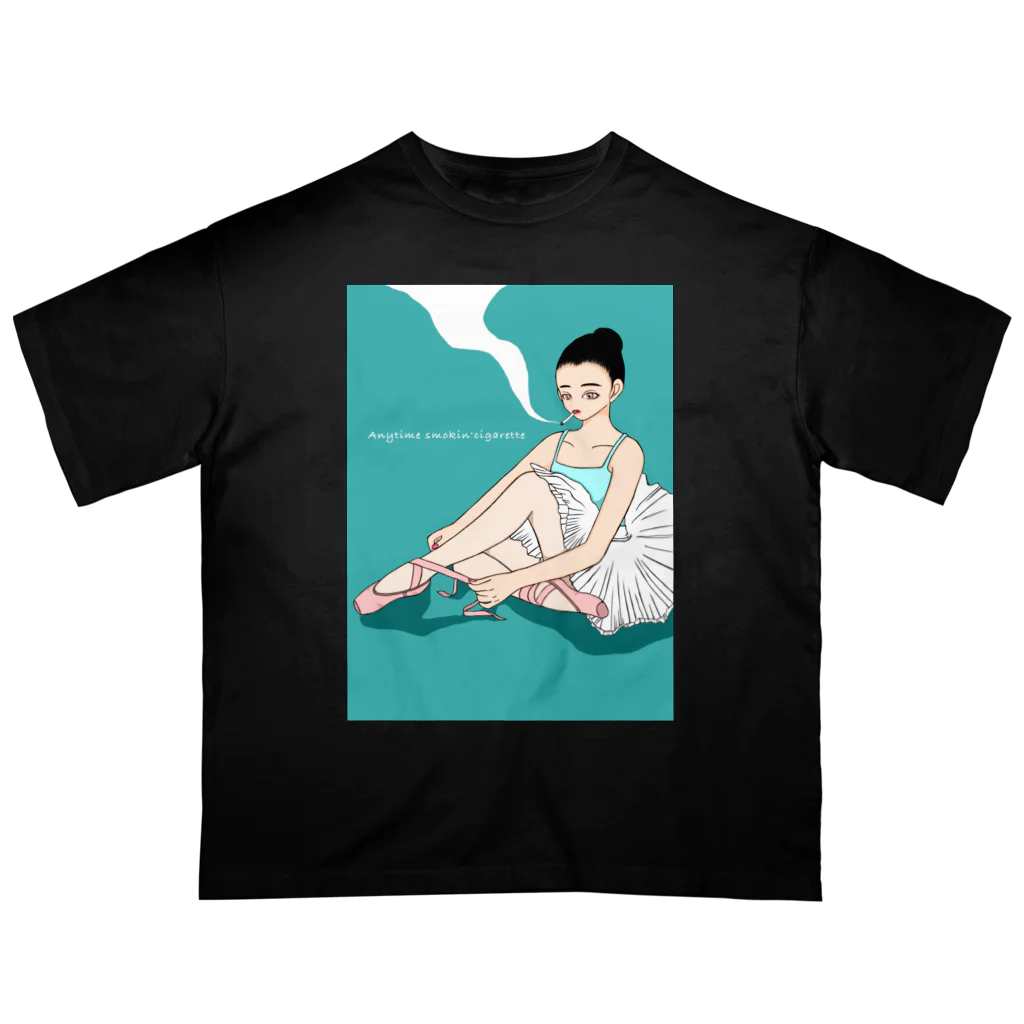 笑う動物のAnytime smokin' cigarette Oversized T-Shirt