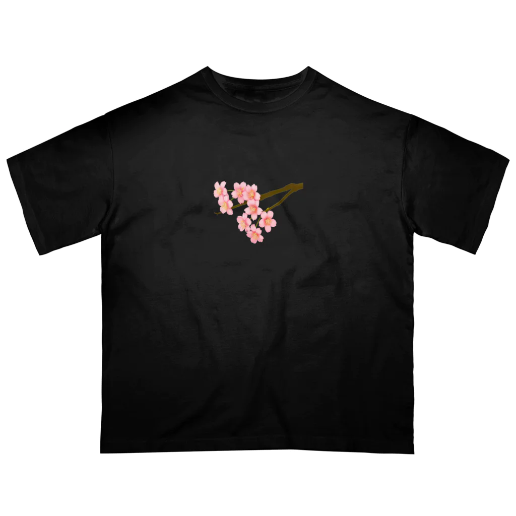 紅藤コミミズクの桜 オーバーサイズTシャツ