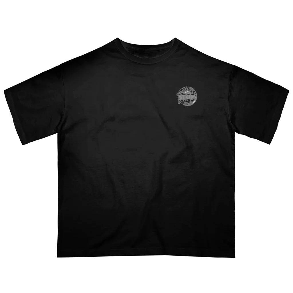 STOP POACHNGのSTOP POACHNG(gray) オーバーサイズTシャツ