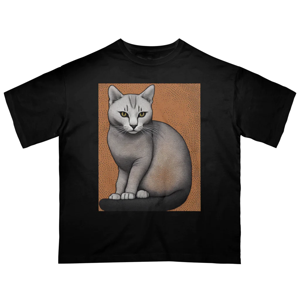 F2 Cat Design Shopのhairless cat 001 Oversized T-Shirt
