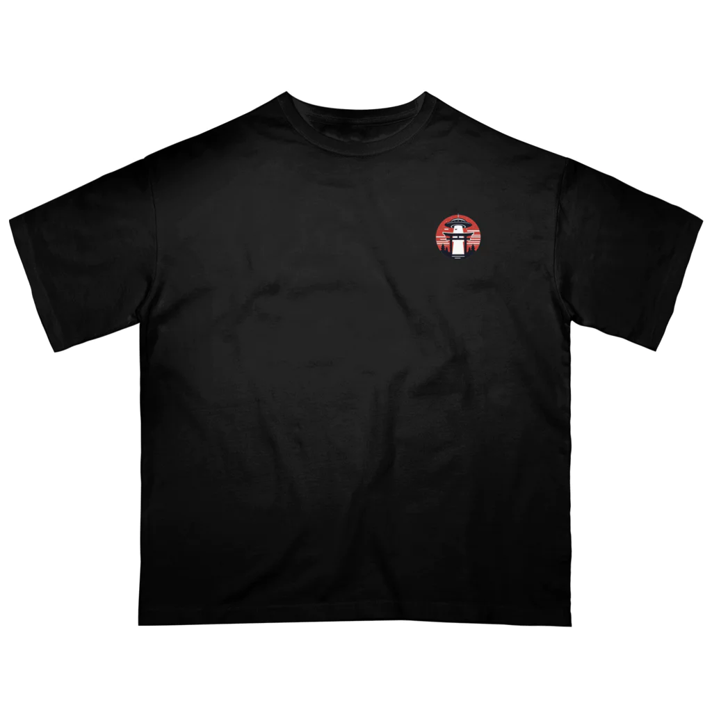 tohateの神社とUFO オーバーサイズTシャツ