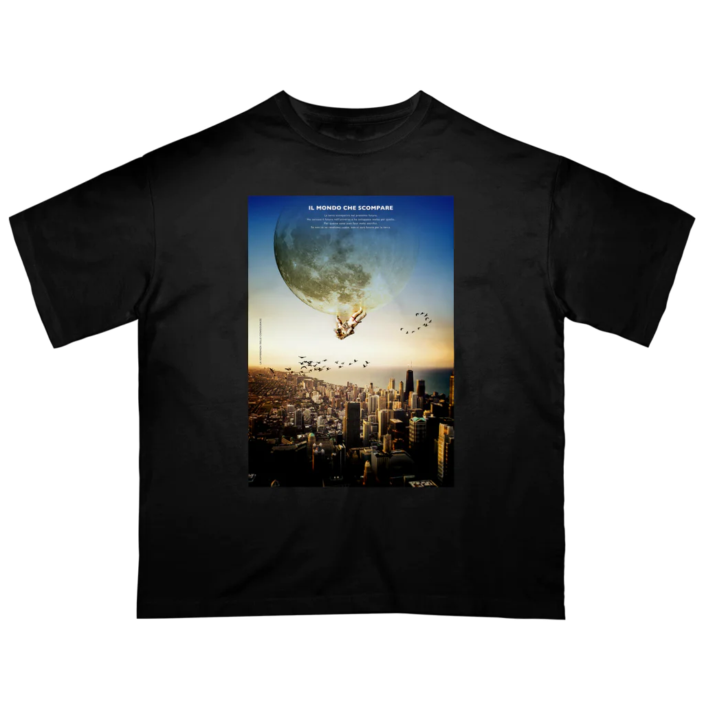 UNIREBORN WORKS ORIGINAL DESGIN SHOPのIL MONDO CHE SCOMPARE オーバーサイズTシャツ