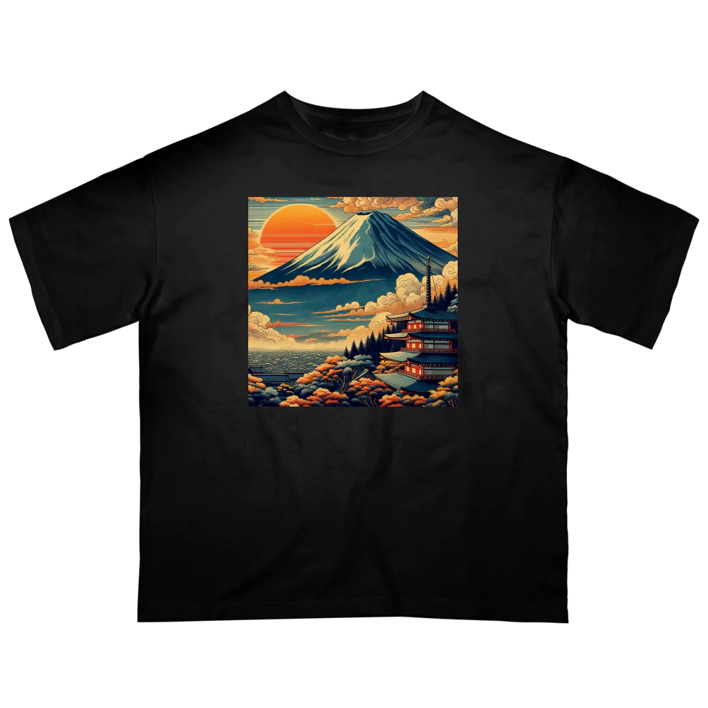 日本の風景 COOL JAPANの日本の風景:富士吉田市で見られる絶景、 Oversized T-Shirt