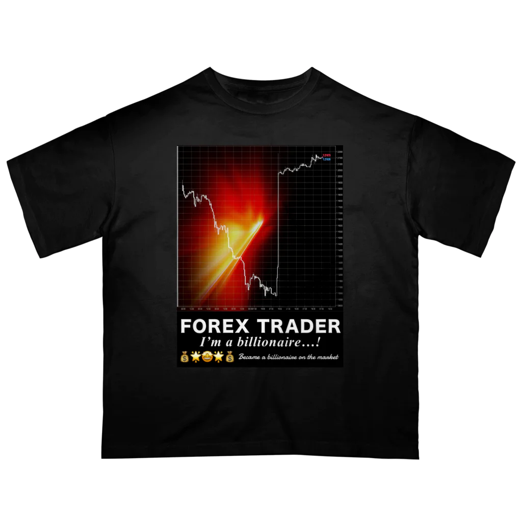 億り人 OKURIBITOのFXトレーダー デザイン(Ａ)Ver. オーバーサイズTシャツ