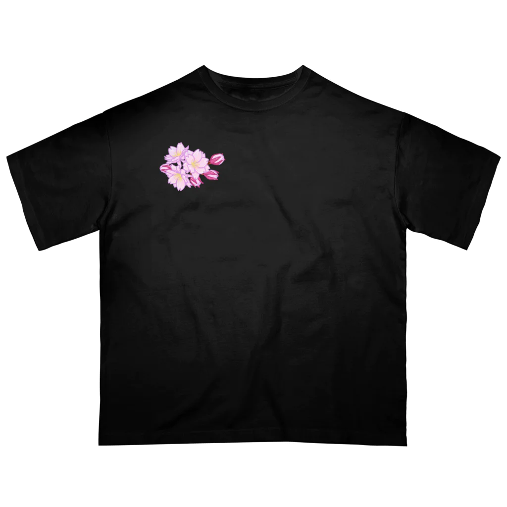 綾錦工房 りこりすの三味線 -雪月花- 【桜】 オーバーサイズTシャツ