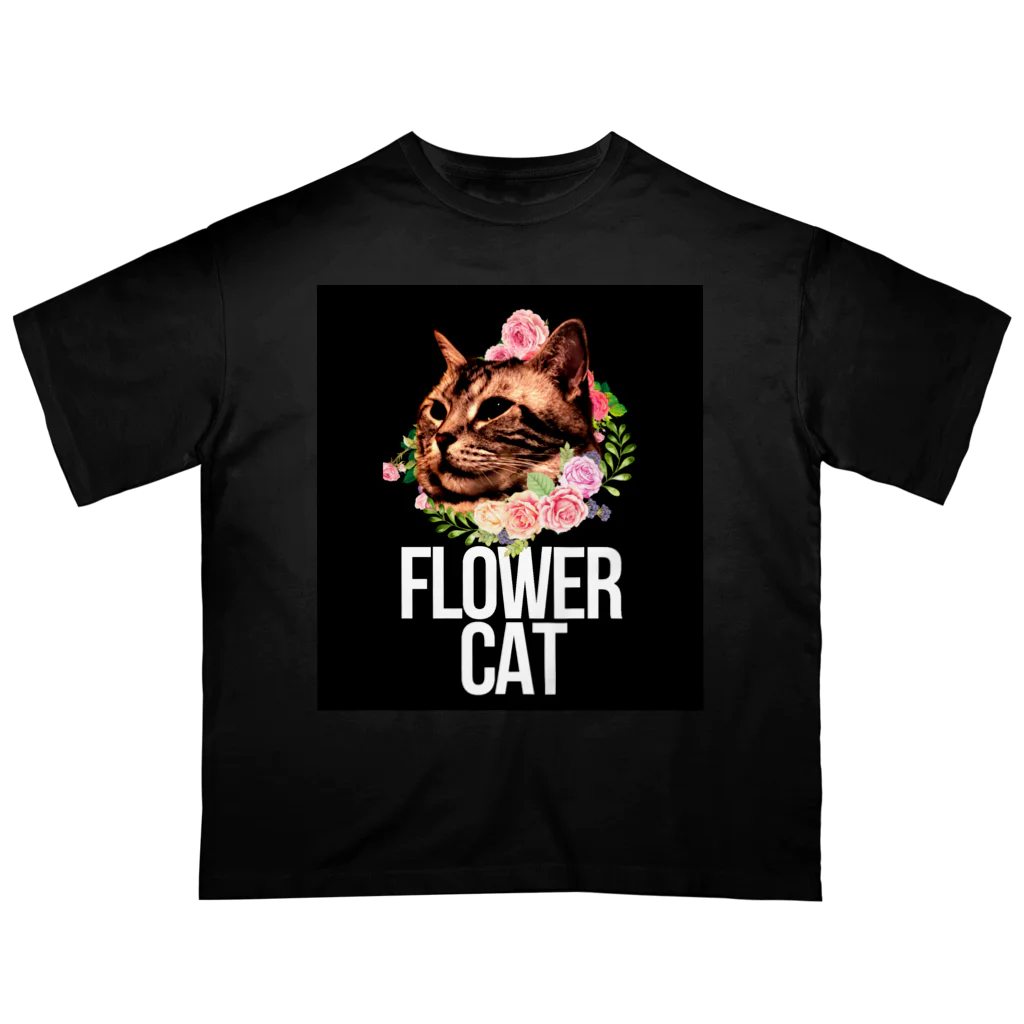 アメショのドラ猫ちゃん（18）のお店のフラワーキャットのドラ猫ちゃん Oversized T-Shirt