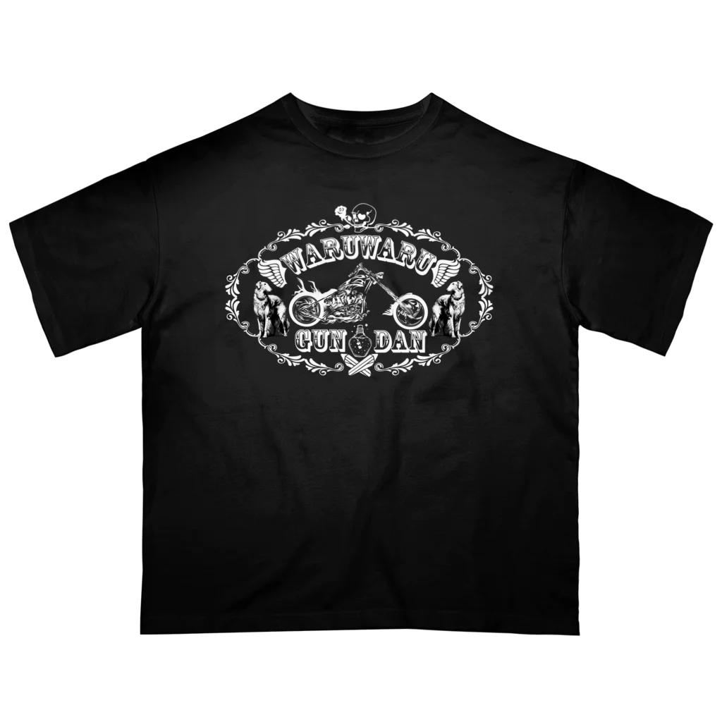 Aduemonのワルワル軍団（黒地） オーバーサイズTシャツ