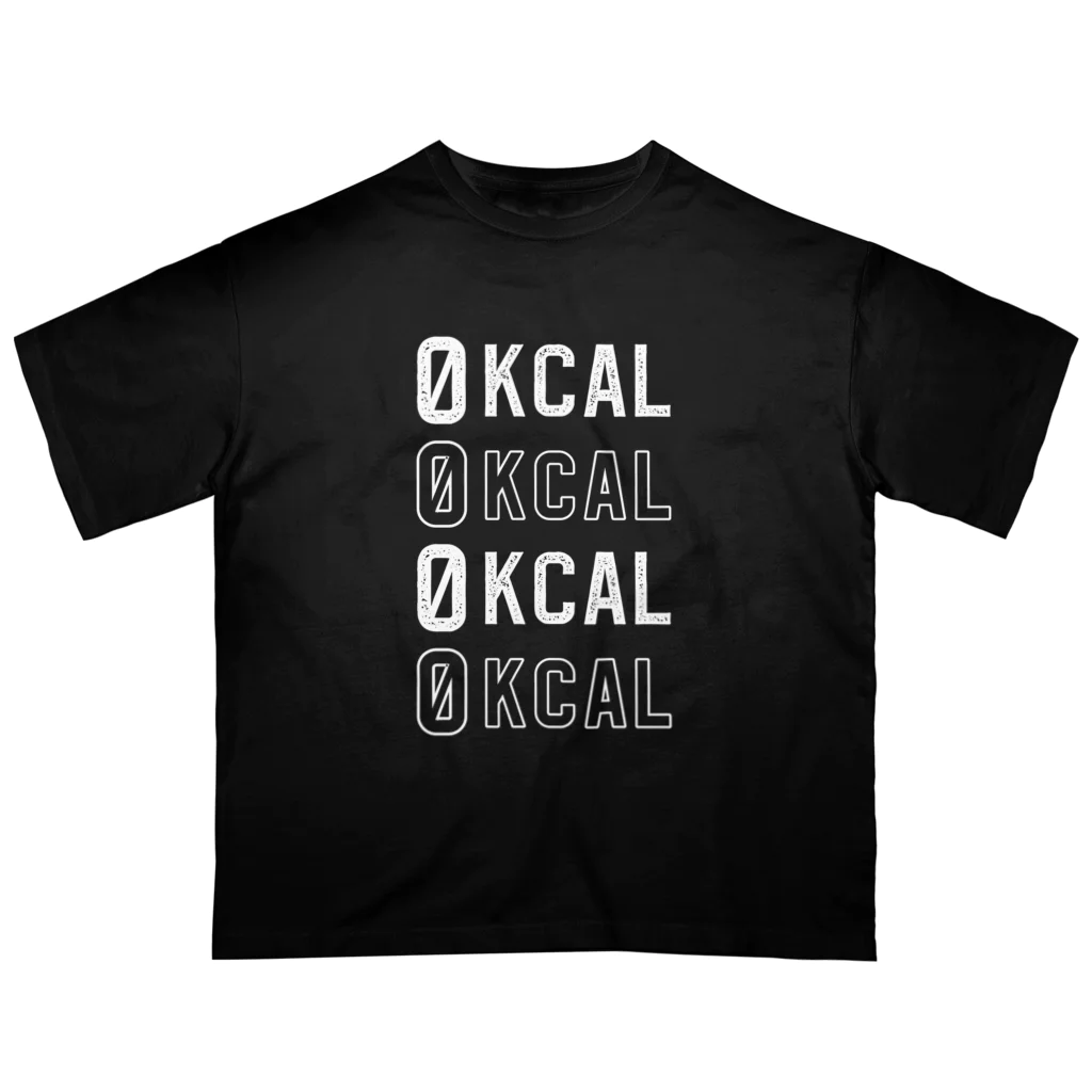 0kcal storeの0kcal×4 - white オーバーサイズTシャツ