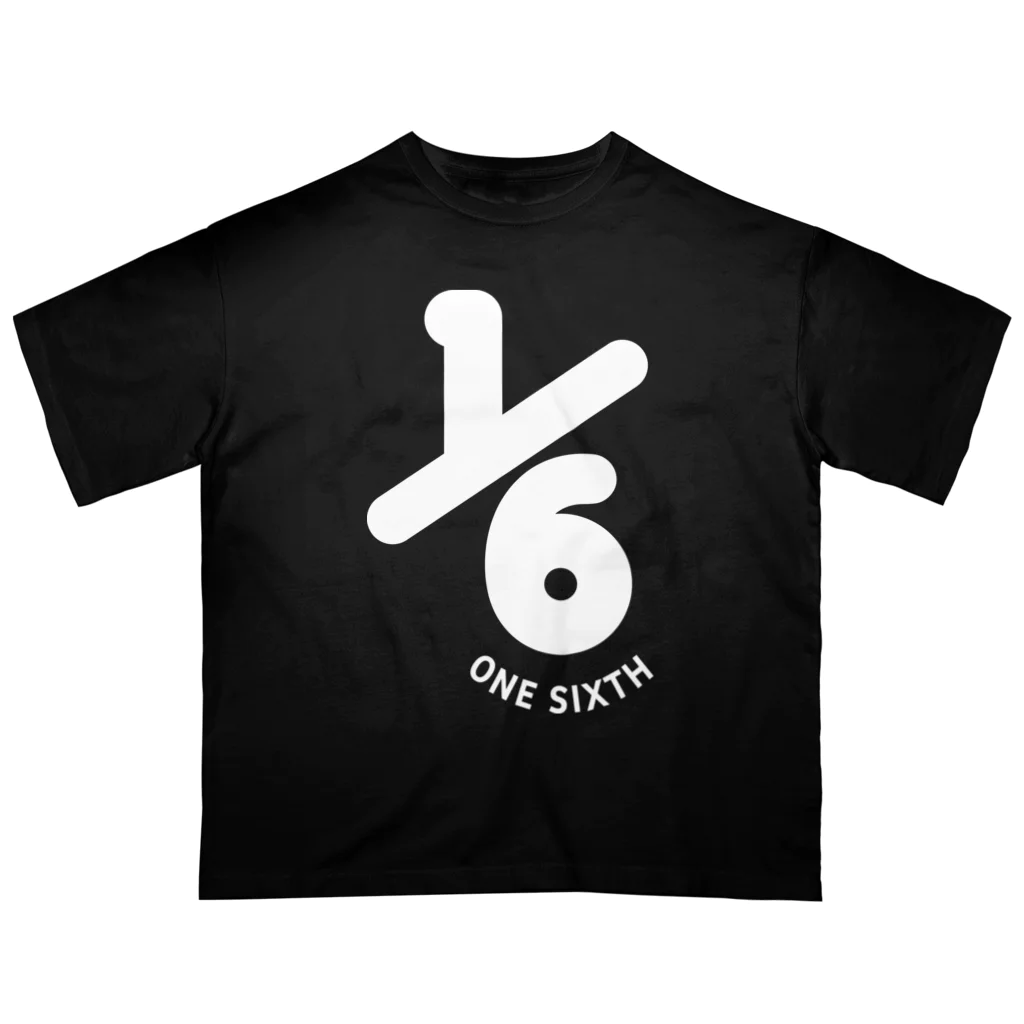 1/6(ONE SIXTH)の1/6(ONE SIXTH) ロゴグッズ（白） オーバーサイズTシャツ