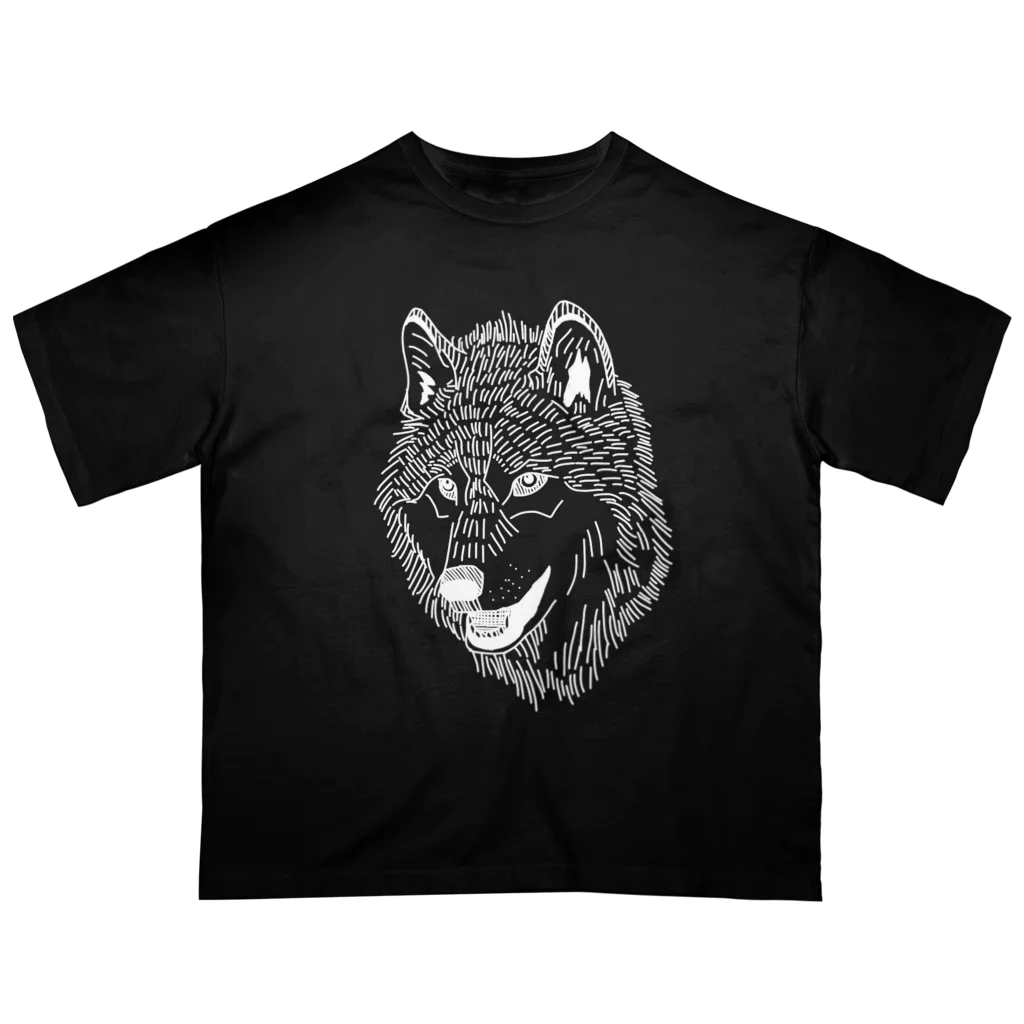 羽深の玩具の【復刻】獣TシャツBLACK Oversized T-Shirt