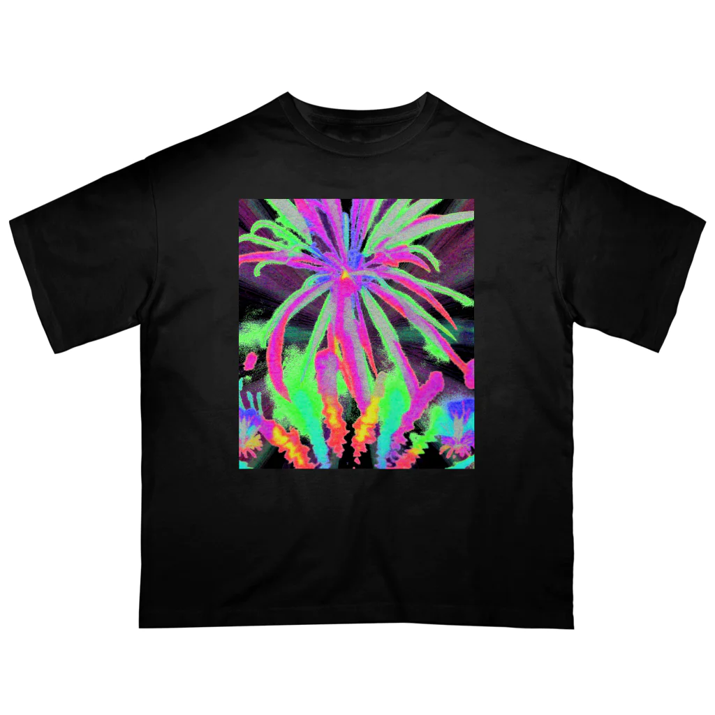 水草のおしゃれな花火 Oversized T-Shirt