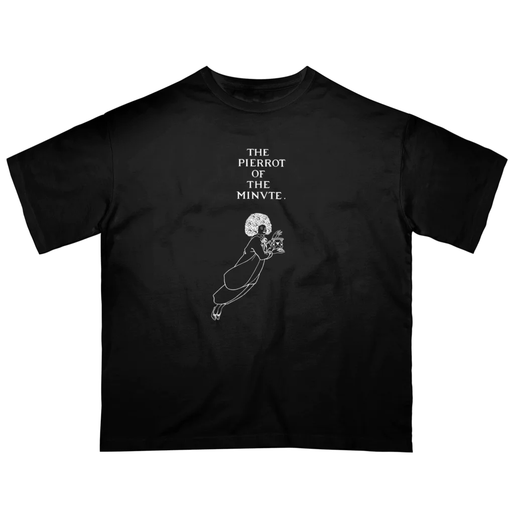 lofi_bearのたまゆらのピエロ THE PIERROT OF THE MINVTE 1897 ✜ Aubrey Beardsley オーブリー・ビアズリー　白 オーバーサイズTシャツ