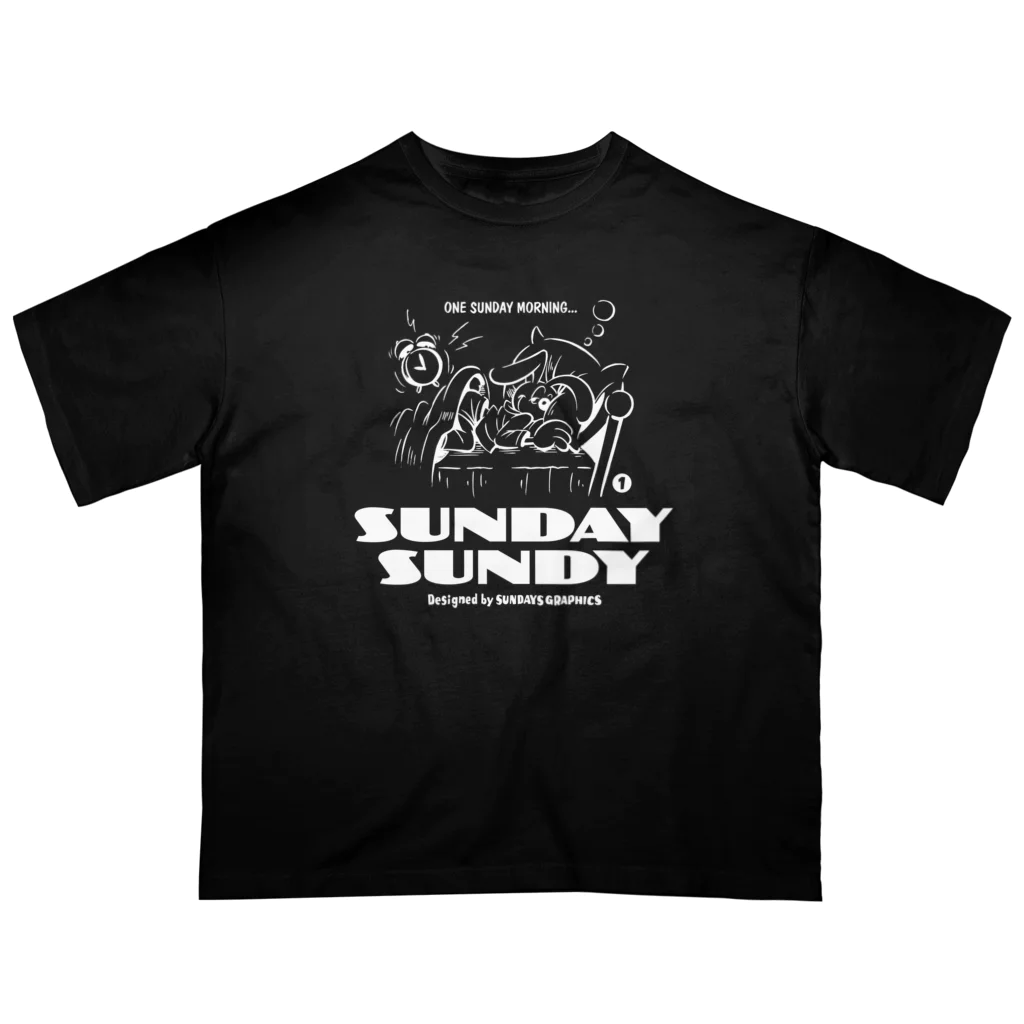 SUNDAYS GRAPHICSのSUNDAY SUNDY No.1 (白ロゴ） オーバーサイズTシャツ