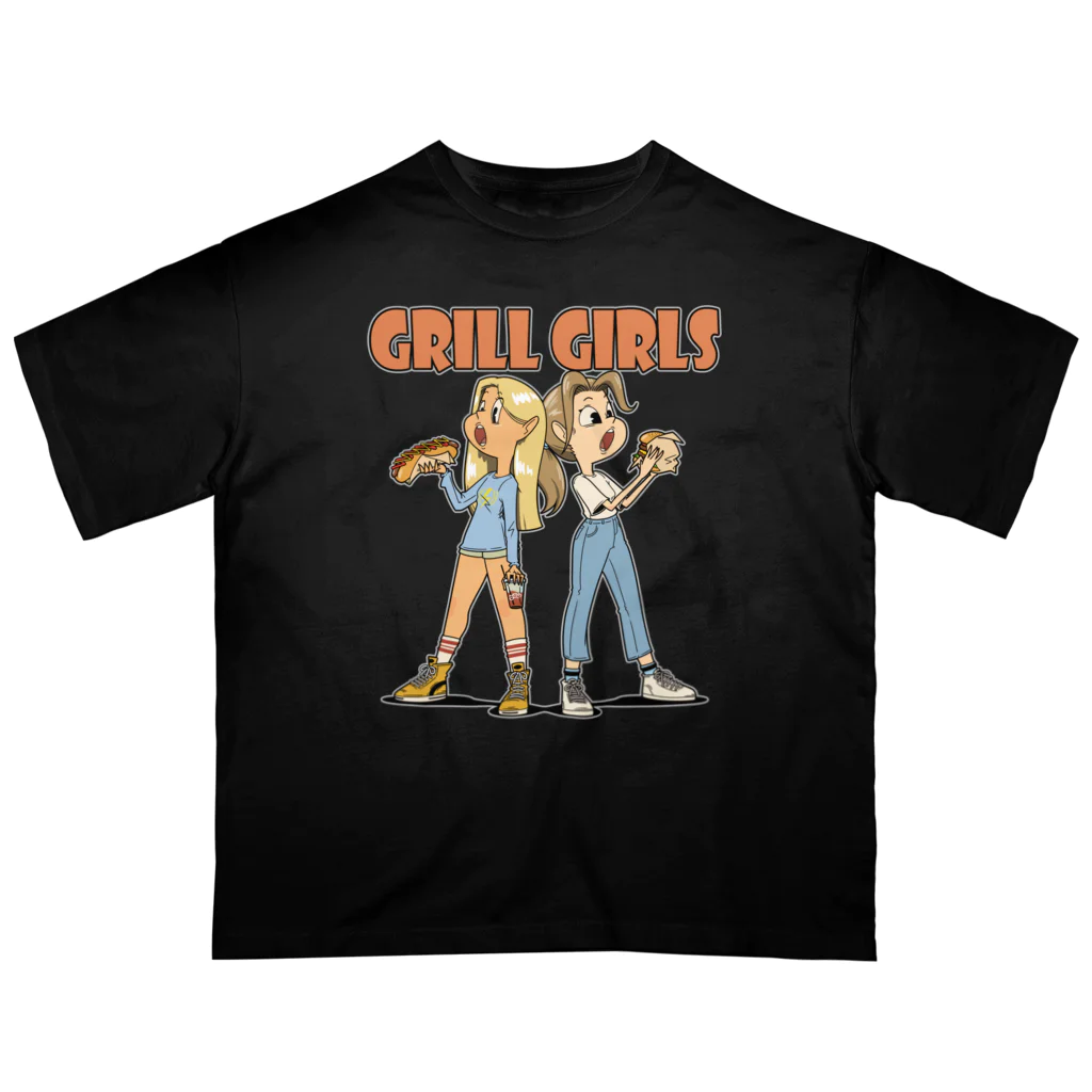 nidan-illustrationの"grill girls" オーバーサイズTシャツ