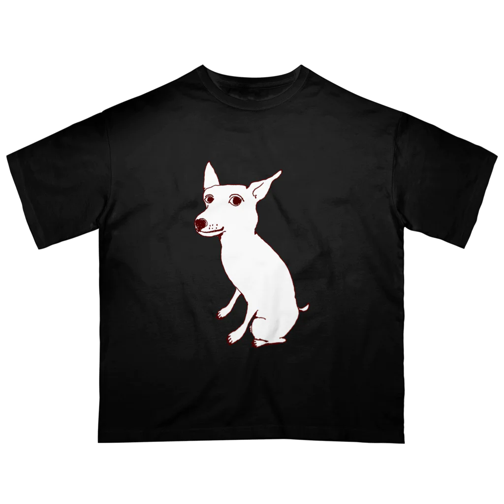 NIKORASU GOのミニピンデザイン「お座り中」（Tシャツ・パーカー・グッズ・ETC） オーバーサイズTシャツ