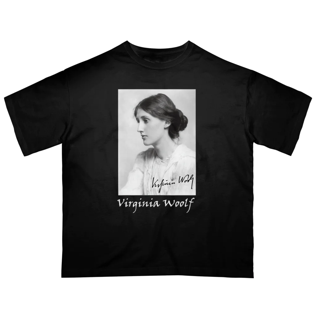 文学デザイン工房（本コミュ読書会公式ショップ）のヴァージニア・ウルフ_Tシャツ、パーカー Oversized T-Shirt