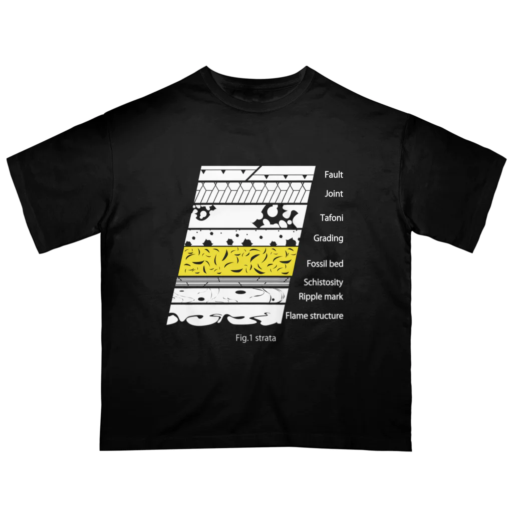 WKのミュージアムショップの地層のデザイン オーバーサイズTシャツ