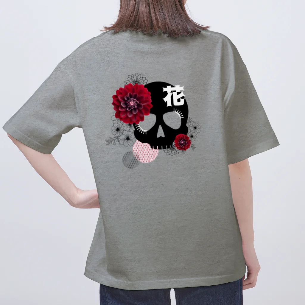 yuki-tsubakiのBetty skull 花 オーバーサイズTシャツ