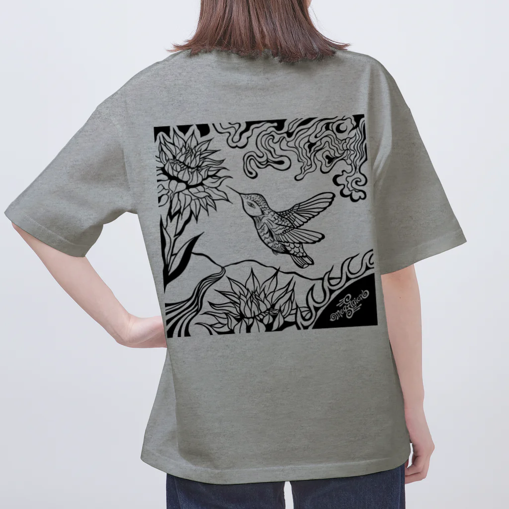 ソラネコ本舗（meg－micro）のハチドリの夢（バックプリント） Oversized T-Shirt