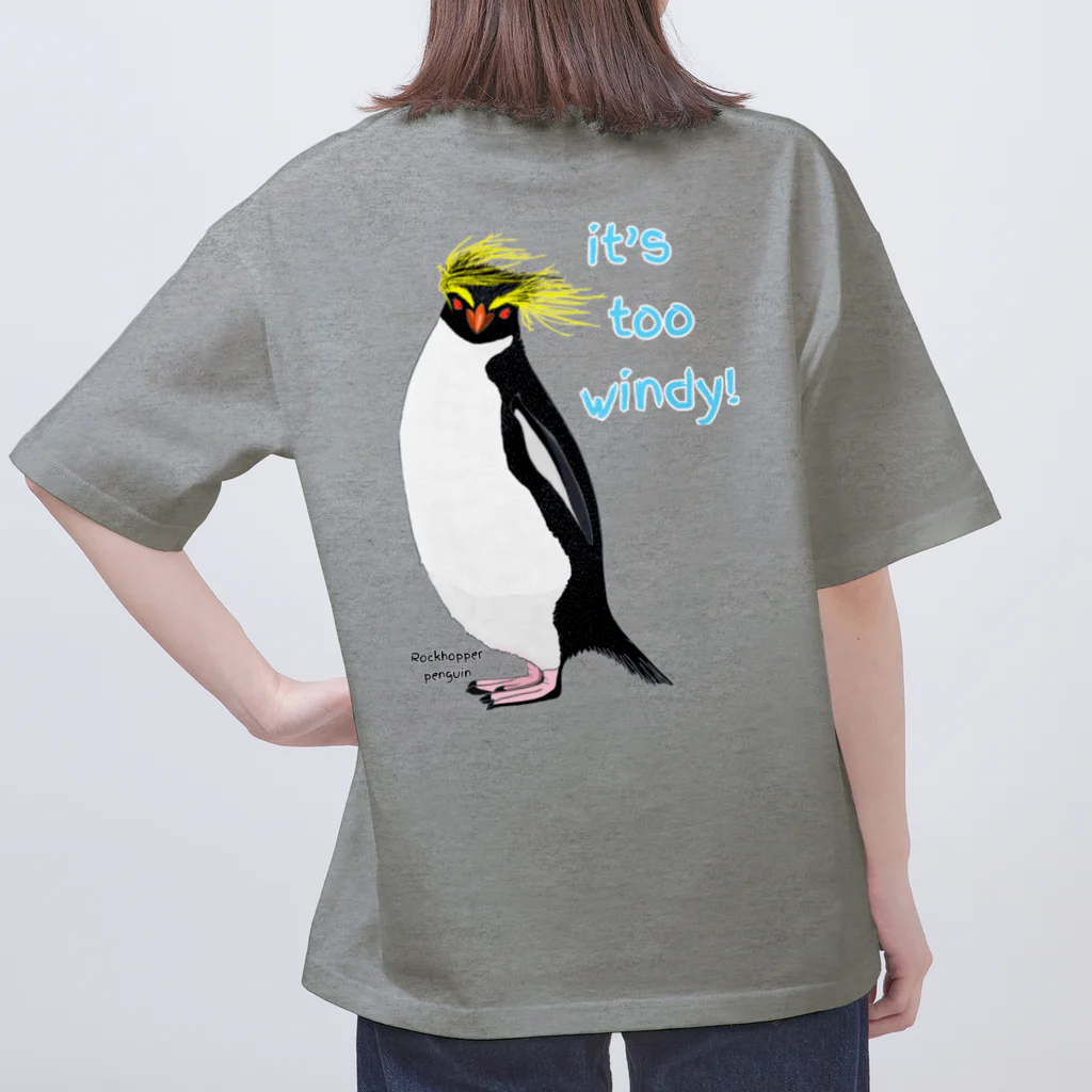 LalaHangeulのRockhopper penguin　(イワトビペンギン)　バックプリント Oversized T-Shirt