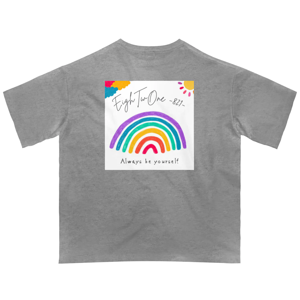 ストリートファッションはEighTwOne-821-(えいとぅーわん はちにーいち)のRainbow オーバーサイズTシャツ