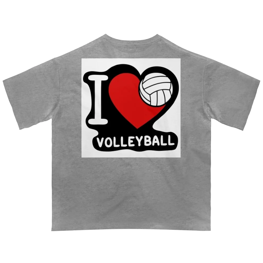 【volleyball online】の「ＩLOVE バレーボール」 Oversized T-Shirt