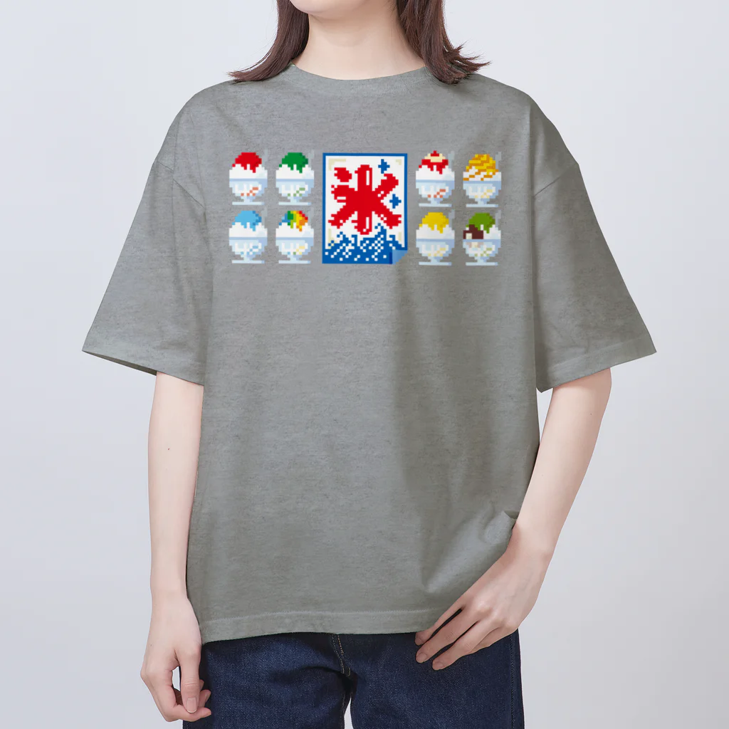 HBの鉛筆+のかき氷＿ドット絵 Oversized T-Shirt