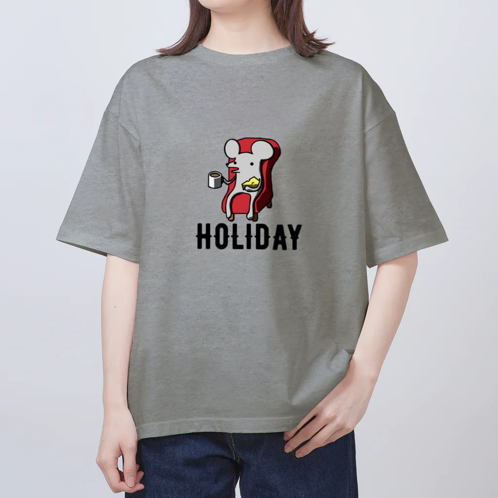 とんとんSHOPの休日のネズミくん Oversized T-Shirt