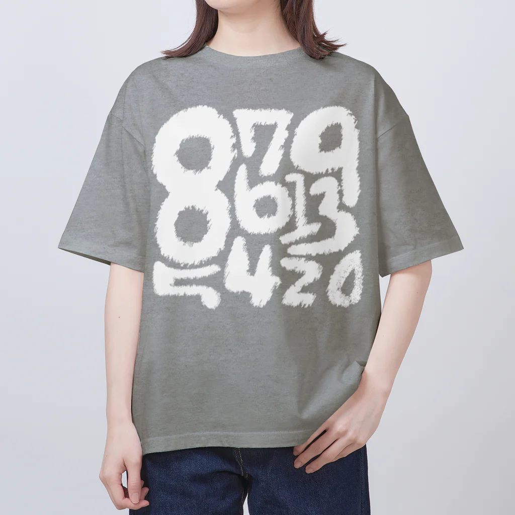 晴れ文字屋のNUMBER Oversized T-Shirt