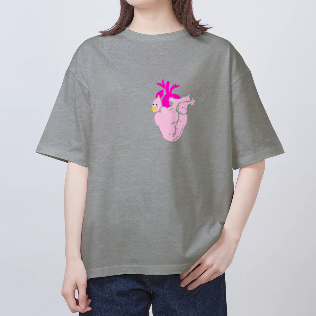 稀有のチキンハート オーバーサイズTシャツ