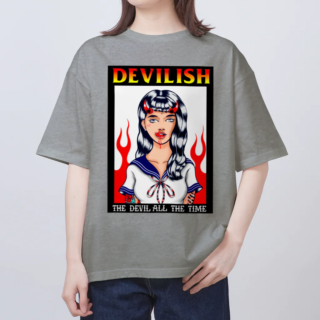 Demon Lord 9 tailsの『DEVILISH』 Oversized T-Shirt