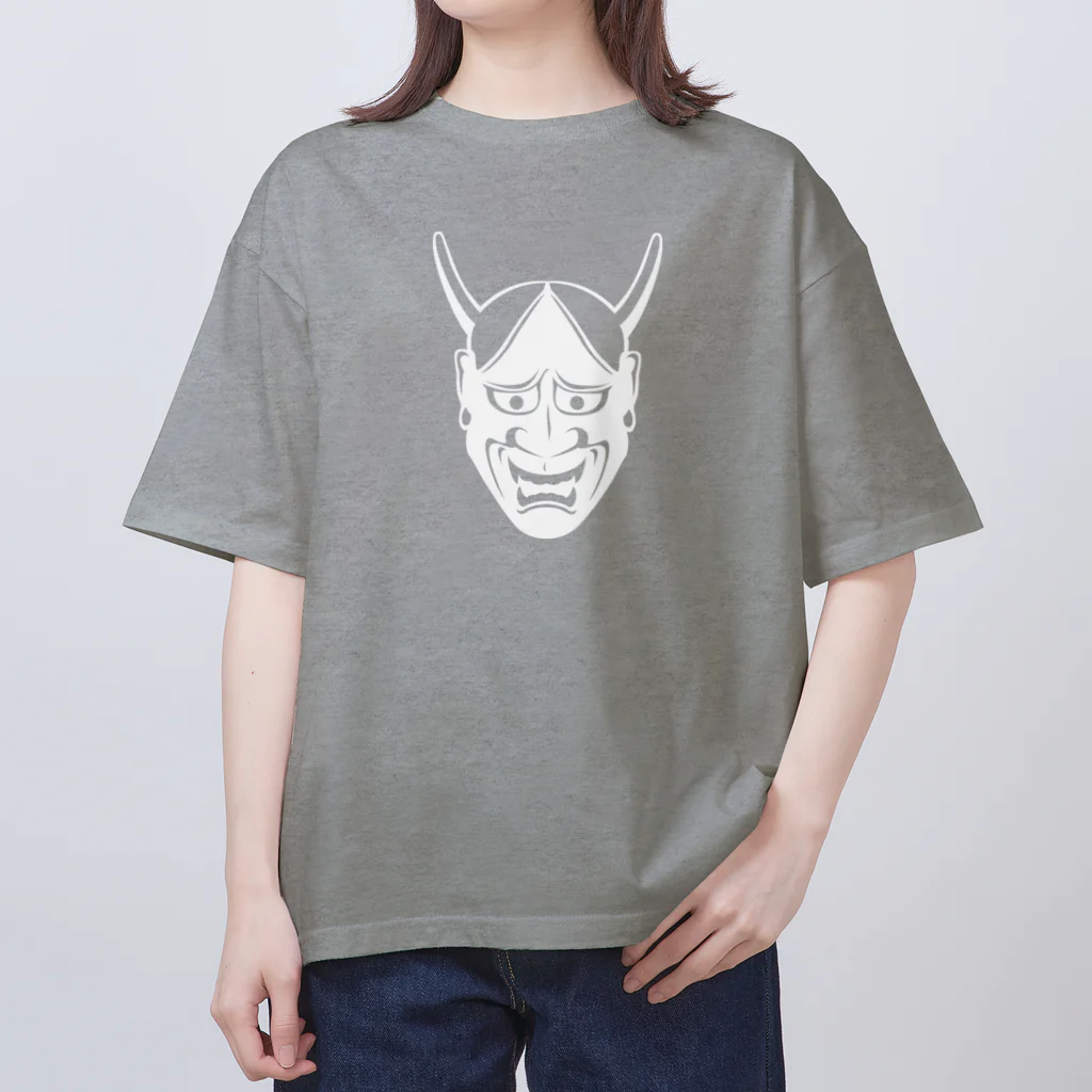 QUQU_WORKSの般若 ホワイト Oversized T-Shirt