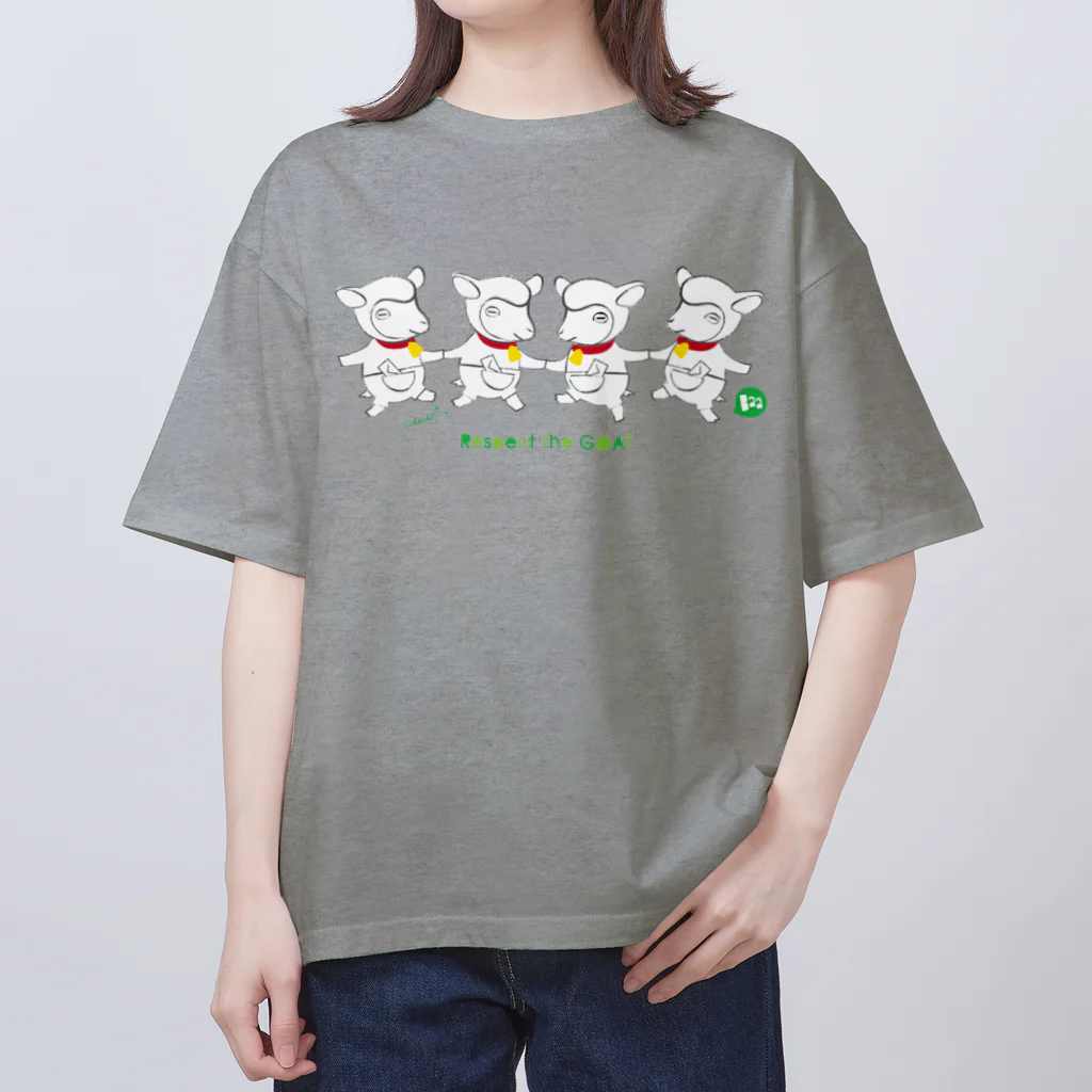 loveclonesのRespect the GOAT やぎさん おゆうぎ会 0591 白ヤギ座 Oversized T-Shirt