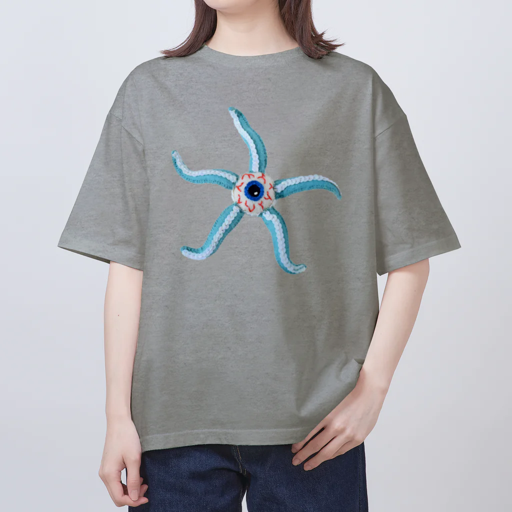 水島ひねのメダマヒトデ（ブルー） Oversized T-Shirt