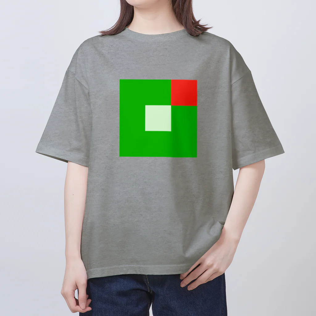 3×3 のドット絵のライン - 3×3 のドット絵 オーバーサイズTシャツ